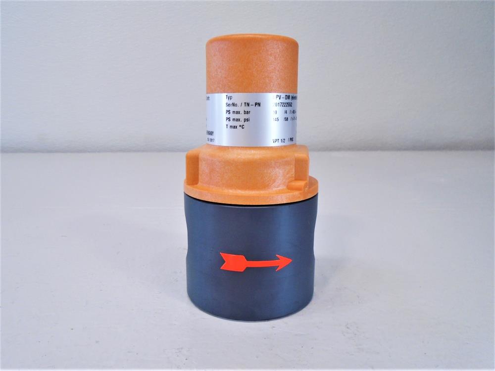 ProMinent 1/2" NPT Pressure Relief Valve, PVC, Type BPV-DM, 1006850